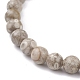 Bracelet extensible en perles de pierre naturelle maifanite/maifan rondes de 6 mm BJEW-JB07088-03-4