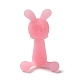 ウサギの形のシリコーンおしゃぶり男の子女の子赤ちゃん臼歯おしゃぶりおもちゃ  歯が生えるおもちゃ  ピンク  56x48x92mm SIL-G007-01-1