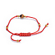 Nylon ajustable pulseras de abalorios trenzado del cordón BJEW-JB04417-02-3