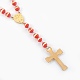 304 Stainless Steel Rosary Bead Necklaces NJEW-F240-03-5