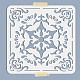 Mayjoydiy 曼荼羅ステンシル 曼荼羅絵画テンプレート 花のステンシル 11.8×11.8インチ 洗える柔軟なペット素材 壁タイル床家具工芸品に塗ることができます DIY-WH0402-051-2