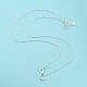 925 серебряное ожерелье с подвеской в виде бесконечности для женщин NJEW-C019-01S-2