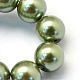 Cottura dipinto di perle di vetro perlato fili di perline rotondo X-HY-Q330-8mm-49-3