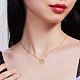 Shegrace 925 collares con colgante chapado en oro de plata esterlina JN745C-4