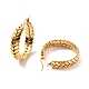 Vacuum Plating 201 Stainless Steel Leaf Wrap Hoop Earrings with 304 Stainless Steel Pin for Women X-EJEW-F280-26A-G-2