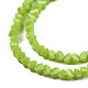 Chapelets de perles en verre opaque de couleur unie GLAA-N052-01-A08-3