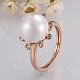 Flower Real Rose Gold Plated Eco-Friendly Brass Round Imitation Pearl Finger Rings RJEW-BB07928-7RG-2