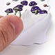 50 pièces ensemble d'étiquettes autocollantes en papier champignon dessin animé DIY-G066-08-3
