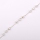 Perlas de cristal redondas hechas a mano cadenas para hacer collares pulseras AJEW-JB00056-01-1