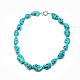 Natural Turquoise Beaded Necklaces NJEW-T003-14-1