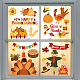 Autumn Theme Chemical Fiber Oil Canvas Self Adhesive Window Decorations AJEW-WH0182-002-2