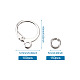 Серьги-кольца pandahall из латуни и открытые кольца для прыжков KK-TA0007-84B-S-11