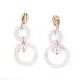 (vente d'usine de fêtes de bijoux) boucles d'oreilles pendantes en perles de coquillage EJEW-F206-19G-2