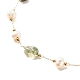 Natural Moss Agate & Pearl Beaded Anklet AJEW-AN00500-01-4