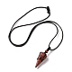 Colliers pendentifs en jaspe rouge naturel NJEW-E140-A15-2
