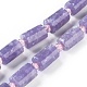 Lepidolita natural / hebras de perlas de piedra de mica púrpura G-F653-21