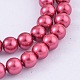 Umweltfreundliche runde Perlenstränge aus gefärbtem Glasperlen X-HY-A002-6mm-RB058-2