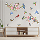 塩ビウォールステッカー  長方形  家の居間の寝室の装飾のため  鳥の模様  290x900mm DIY-WH0228-278-3