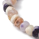 Braccialetti elasticizzati con perline di pepite di opale viola naturale BJEW-JB10035-01-3
