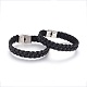 Braided Leather Cord Bracelets BJEW-F349-06P-02-1