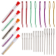 GORGECRAFT 23PCS 2 Style 4 Colors Yarn Needles Set Crochet Darning Sewing Large Big Eye Blunt Weaving Tapestry Needle Stainless Steel Crochet Set with Plastic for Tapestry Sewing Wool Weaving Knitting TOOL-GF0003-33-1