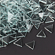 クリアガラスカボション  モザイクタイル  家の装飾やdiyの工芸品  三角形  透明  13x16x2.7mm  280 G /ボックス GLAA-FG0001-03-5