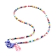 Ожерелья с подвесками из прозрачной смолы NJEW-JN03525-2