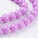 Chapelets de perles en verre peintes X-DGLA-S071-8mm-35-3