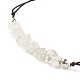 Bracelet de perles tressées en cristaux de quartz naturel BJEW-JB08019-06-4