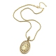 Латунные ожерелья с кубическим цирконием для женщин NJEW-U034-01B-G-4