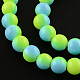 Dos-color perlas de vidrio pintado para hornear X-DGLA-R050-6mm-26-1