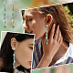 Unicraftale 24 pièce de boucles d'oreilles bohémiennes de 2 couleurs en acier inoxydable avec boucles horizontales de 16x14.5 mm hypoallergéniques en forme de fleur pour la fabrication de bijoux STAS-UN0040-82-6
