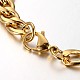 304 Stainless Steel Cuban Link Chain Bracelets STAS-O054-08-3