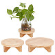 FINGERINSPIRE 3 Sets Mini Wooden Stool Display Stand 4.5/6/7.6 Inch 3 Style Wood Round Plant Stand Table Wood-Flower Pot Supports Wood Stool Plant Riser Flower Stand Round Planter Holder AJEW-BC0006-54-1