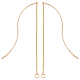Beebeecraft 10 pz orecchini infila placcati oro 18k con orecchini curvi attorcigliati e anello da 4.52 pollici per la realizzazione di orecchini fai da te KK-BBC0004-08-1