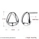 925 Sterling Silver Stud Earrings EJEW-BB30282-6