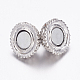Alloy Rhinestone Magnetic Clasps with Loops BSAHH050-4