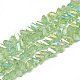 電気メッキガラスビーズセット  多面カット三角形  薄緑  6x5x4mm  穴：1.2mm  約100個/連  12.99インチ EGLA-Q103-A02-1