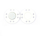 鉄製の磁気ボタンスナップマグネットファスナー  フラットラウンド  布や財布作りに  ホワイト  2x0.3cm PURS-PW0001-444B-01-1
