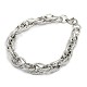 Fashionable 304 Stainless Steel Rope Chain Bracelets STAS-A028-B044P-1