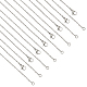 Nbeads 20pcs 304 colliers de chaîne de câble en acier inoxydable pour hommes femmes MAK-NB0001-15P-1