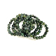 Natural Moss Agate Beads Stretch Bracelets BJEW-F380-01-B15-2