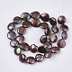 Fili di perle di keshi di perle barocche naturali PEAR-Q015-022-2