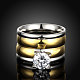 Romantische 316l Titan Stahl Zirkonia Paar Ringe für Frauen RJEW-BB06988-7A-2