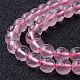 Rosa naturale fili di perle di quarzo X-G-R173-8mm-04-3