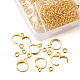 Brass Huggie Hoop Earring Findings & Open Jump Rings KK-TA0007-83G-7