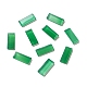 染色および加熱された天然グリーンオニキス瑪瑙カボション  長方形  ライムグリーン  20x8x3.5mm G-G975-04A-01-1