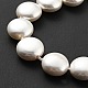 Electroplated Shell Pearl Beads Strands BSHE-G027-04-5