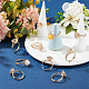 Nbeads 10 pieza de anillo de garra de flor en blanco KK-NB0003-03-4