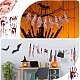 Gorgecraft 2 Sets 2 Style Halloween Decoration Paper Bleeding Foot & Hand & Knife Flag Banners AJEW-GF0007-45-5